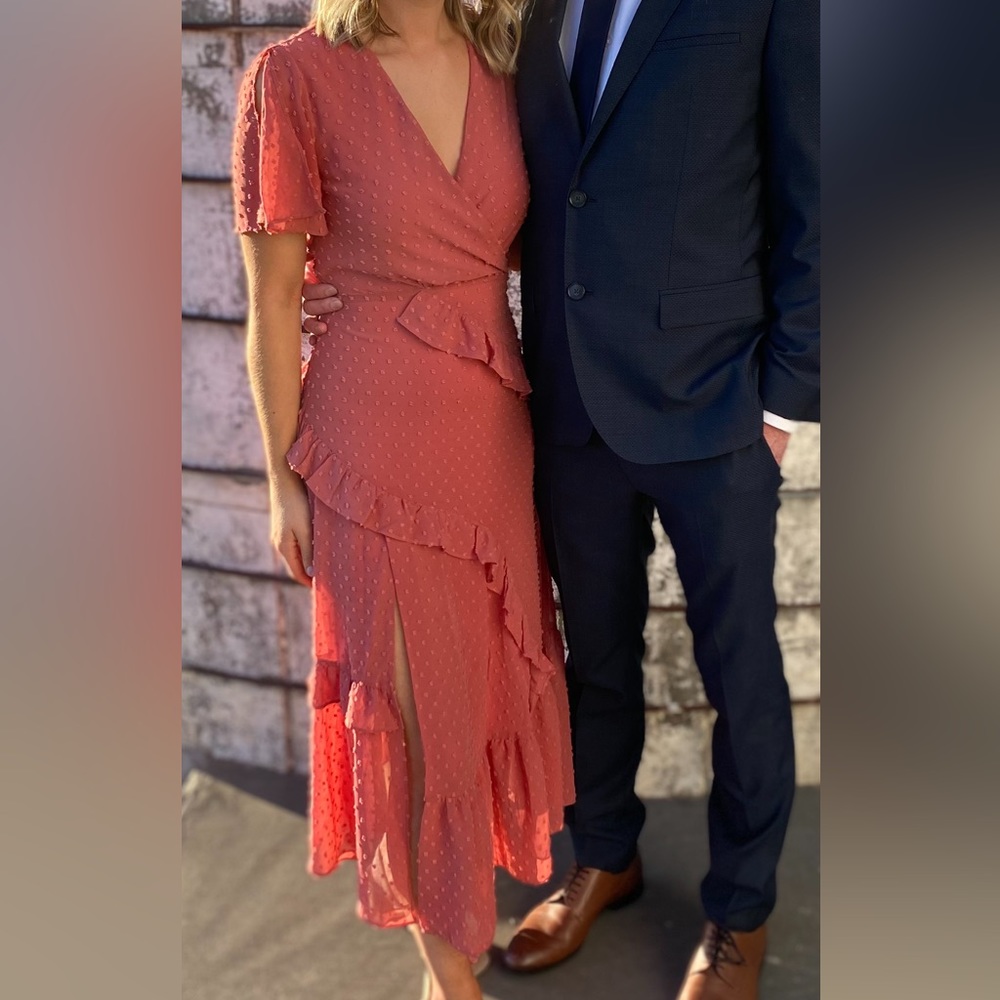 Lulus Midi Pink Bardot Dress